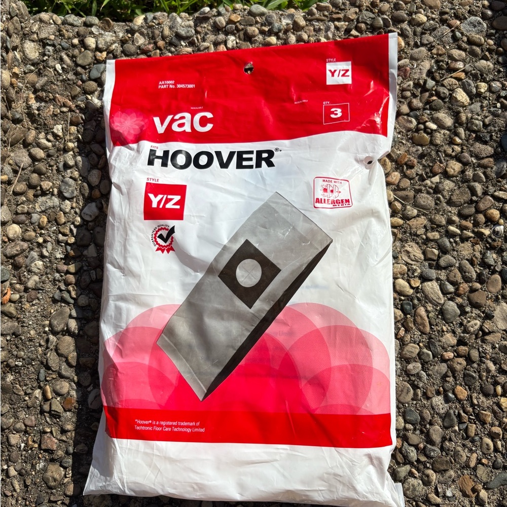 Hoover Vacuum 3 Bags Y/Z new sealed